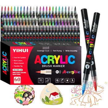 60-Color Acrylic Paint Markers 1