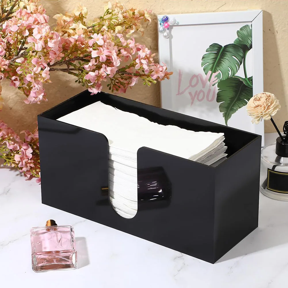 Countertop Paper Towel Dispenser Acrylic Paper Towel Holder Paper Towels Storage Container for Z Fold C Fold Multi-fold Paper 4