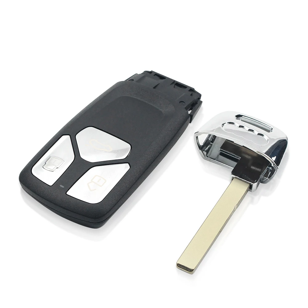 mt-key Schlüsseltasche Autoschlüssel Softcase Silikon Schutzhülle Rosa, für Audi  A4 S4 Q7 Q5 TT RS A5 S5 3 Tasten KEYLESS SMARTKEY