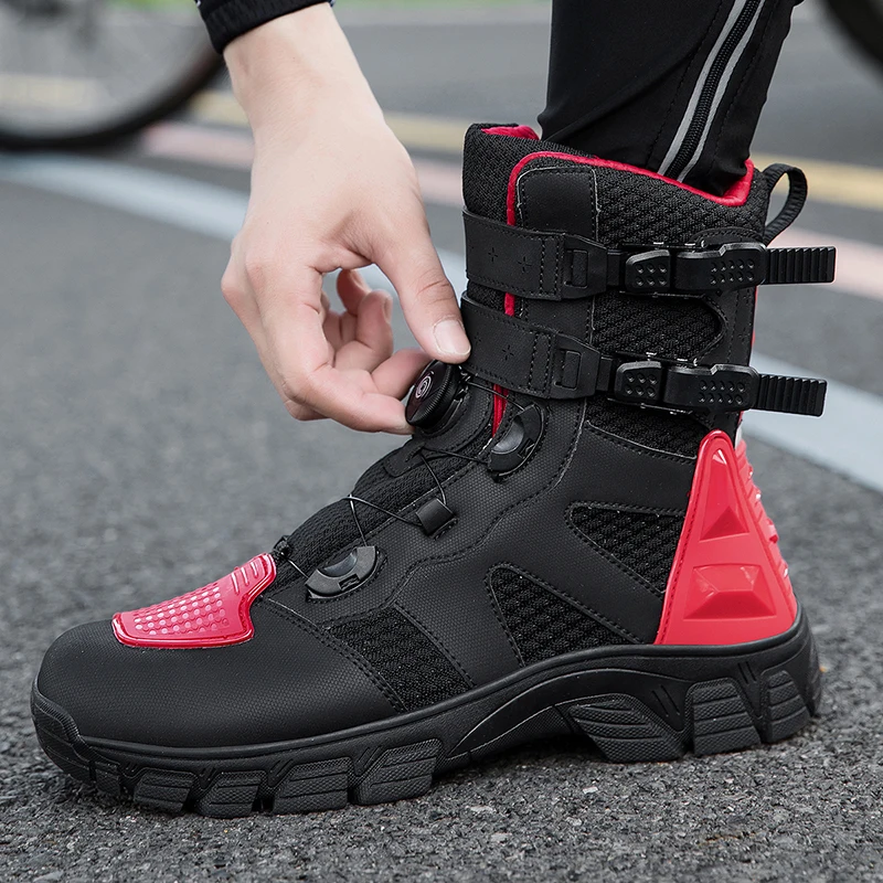 Motorcycle Boots Men Breathable Anti-fall Motocross Protective