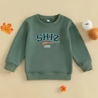 Lioraitiin Autumn Baby Boys Girls Sweatshirts Long Sleeve Round Neck Letter Embroidery Fall Tops Pullovers - Image 4