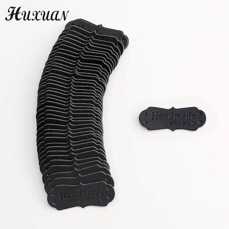 50Pcs PU Leather Tags Sewing Craft DIY Knitting sewing labels leather labels leather tags