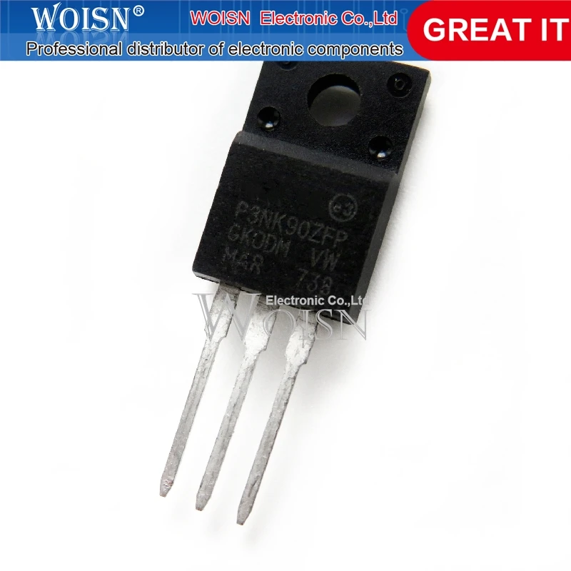 

10 шт. STP3NK90ZFP P3NK90ZFP TO-220F