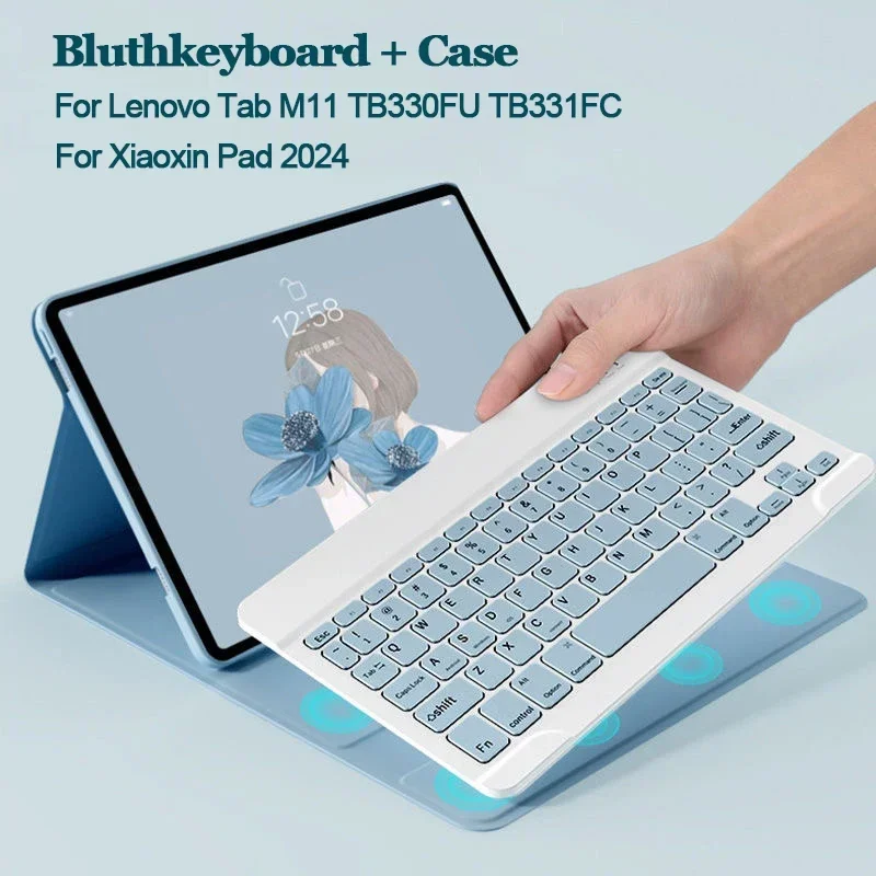 Smart Keyboard Case for 11-Inch Tablet with Detachable Keyboard Cover