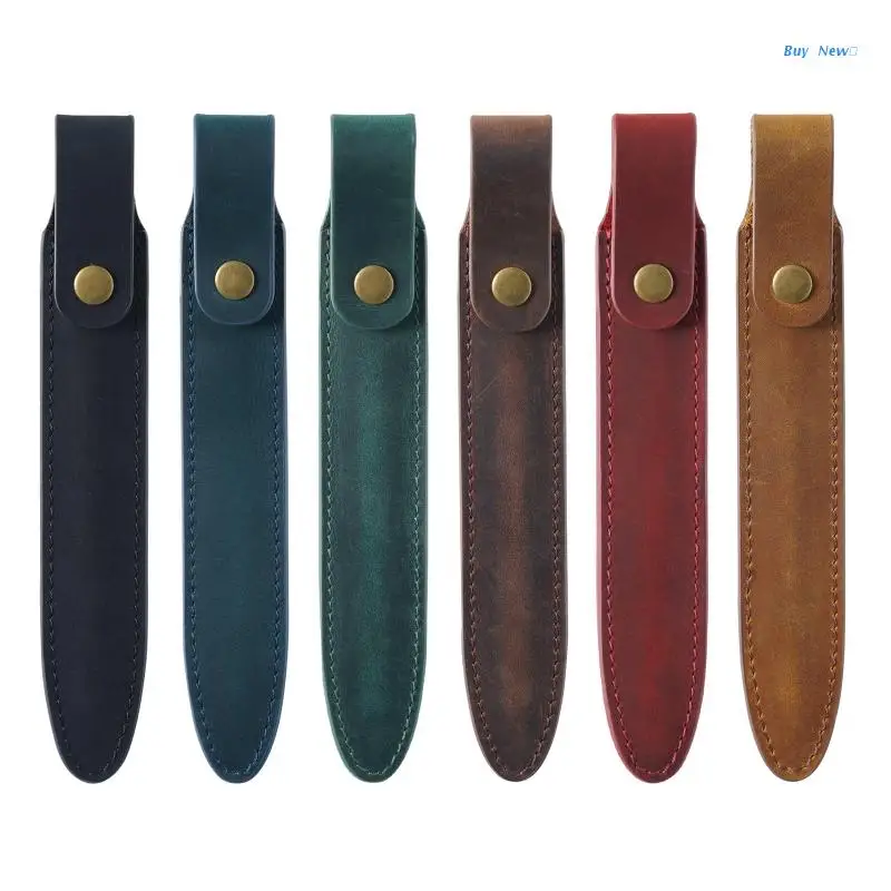 20CE Vintage Leather iPencil 2nd Gen Bag Holder Tablet Touch Pen Pouch Protective Sleeve Cover Anti-scratch for Office School