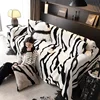 Light Luxury Rabbit Plush Sofa Cover Cloth Thick Anti Slip L Sofa Towel Leopard Print Backrest  Autumn Winter Couch Mat Blanket 3