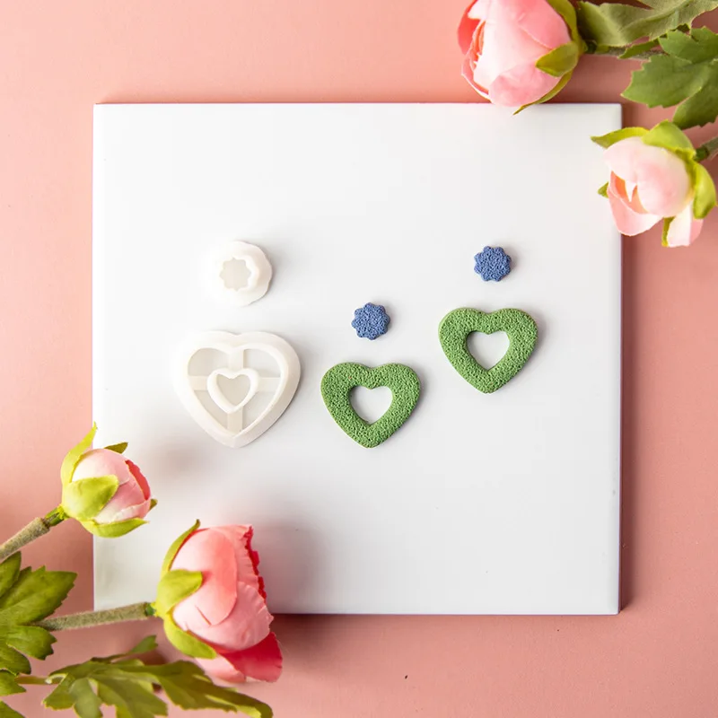 Geometric Shape Soft Pottery Polymer Clay Cutter Ellipse Hollow French Earrings Cut Mold Earring Jewelry Pendant Making