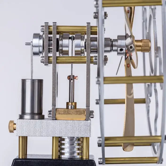 Vintage 4 Blades Heat Powered Stove Table Fan Stirling Engine model Science Experiment Toy 5