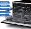 Countertop Dishwasher - 7-Program System for Home, RV, and Apartment - Wash Dishes, Glass, and Baby Products - Hookup R 2
