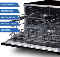 Countertop Dishwasher - 7-Program System for Home, RV, and Apartment - Wash Dishes, Glass, and Baby Products - Hookup R 2