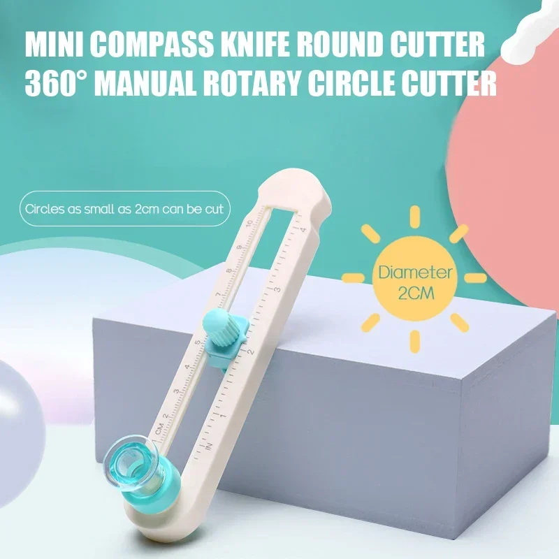 Round Cutting Knife DIY Compass Circle Cutter 360 Adjustable Scrapbooking Cutters Circular Paper Scrapbooking Cards Cutters paper cutter