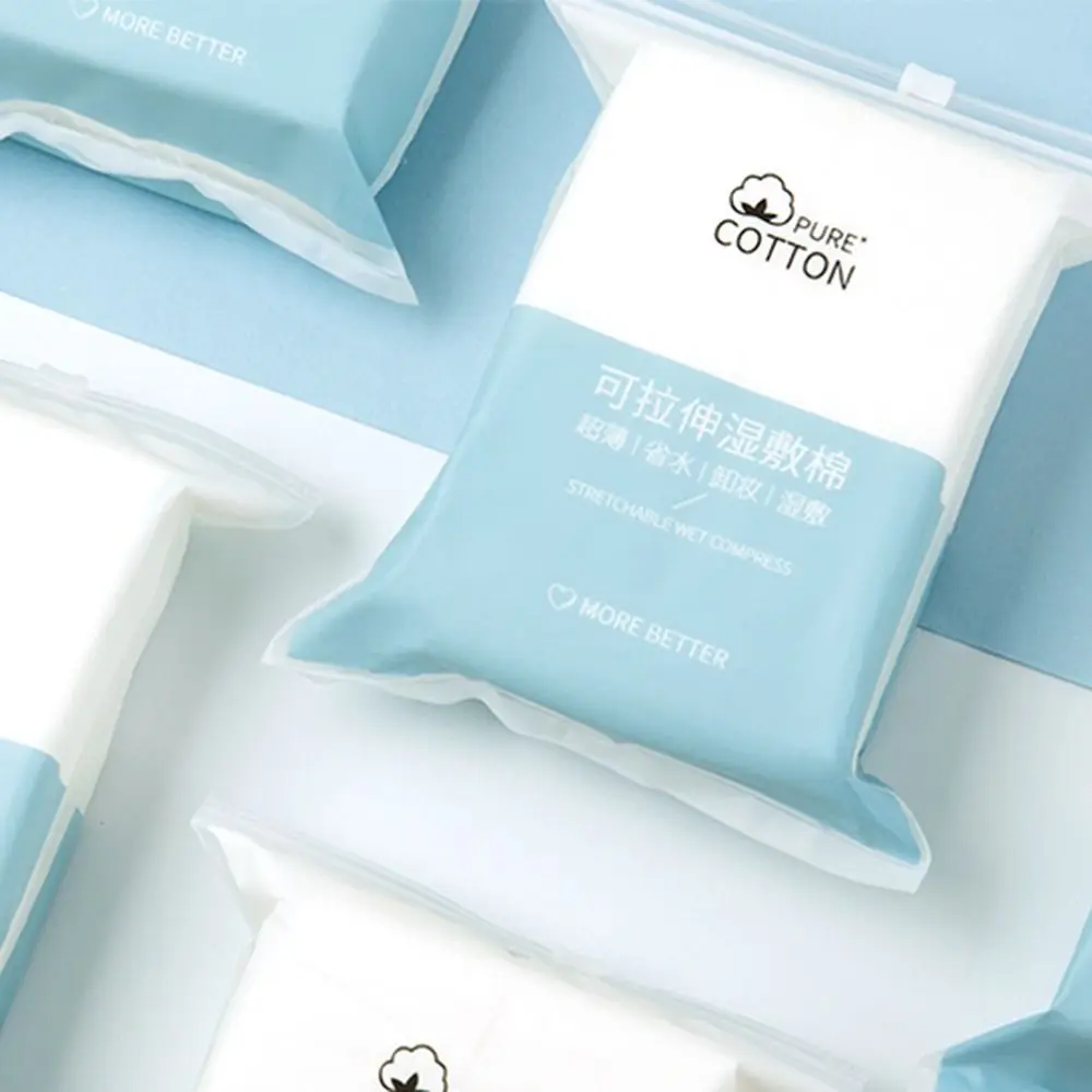 50/200Pcs Skin Care Stretchable Wet Compress Cotton Elasticity Thin Section Makeup Remover Cotton Piece Disposable