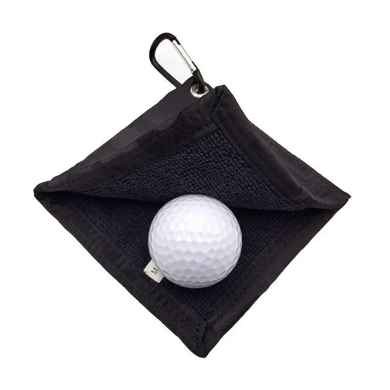 Portable Golf Ball Club Cleaner Small Golf Ball Washer Towel with Stretchable Lanyard Supplies