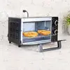 Compact 4 Slice Toaster Oven Pizza Maker 9-Inch Fits Natural Convection Bake Toast 30-Minute Timer Auto Shut-Off Stainless Steel 6