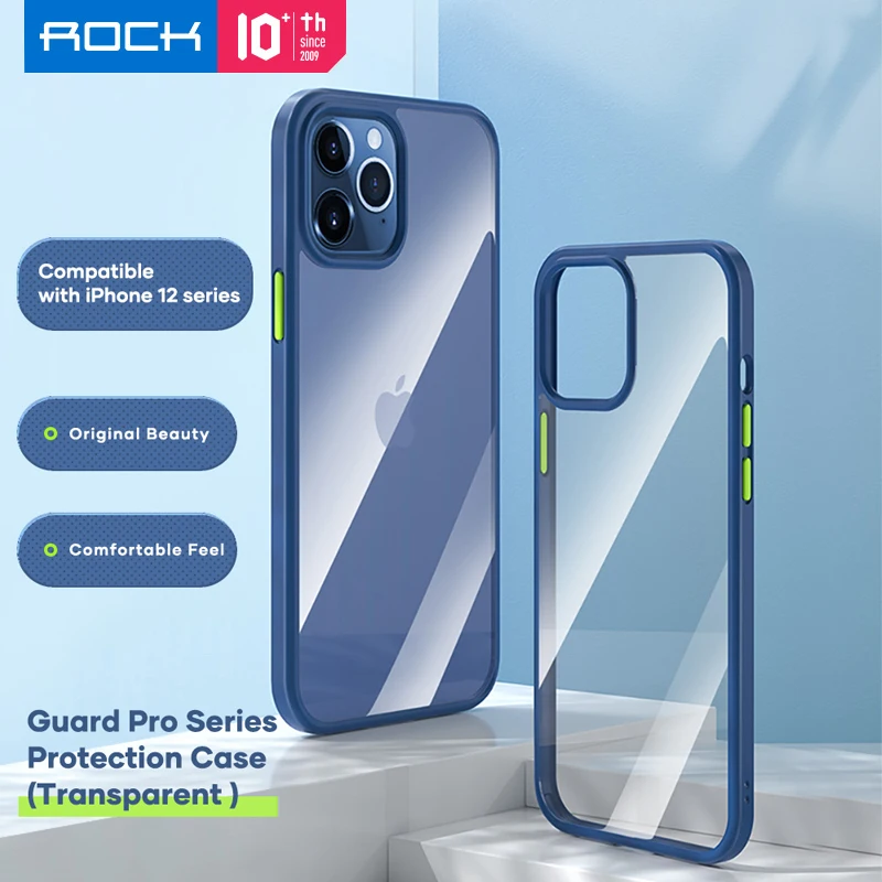 For iPhone 14 Pro Max ROCK Translucent Matte PC TPU Case Anti-knock Armor  Shockproof Case For iPhone 13 Pro Max Funda Cover - AliExpress