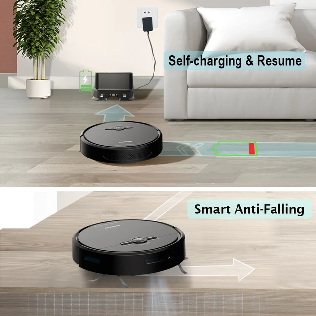 3600PA Vacuum Cleaner Robot,Smart Voice Control,Wireless Auto Charging,Floor Sweeper,Navigation Area On Map,Cleaning Robot 3