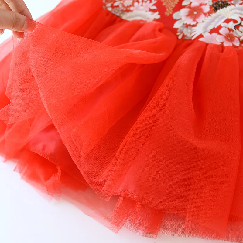 Girls Dresses Spring Summer Children's Chinese Style Dress Kids Cheongsam Princess Dresses For Girls Baby Tutu Clothing