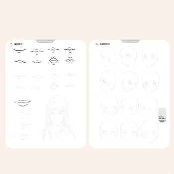 Personaggi anime Libro tutorial dipinto a mano Schizzo Pratica linea Bozza Libri di pratica Apprendimento Fumetti Ragazza Ragazzo Libro da disegno