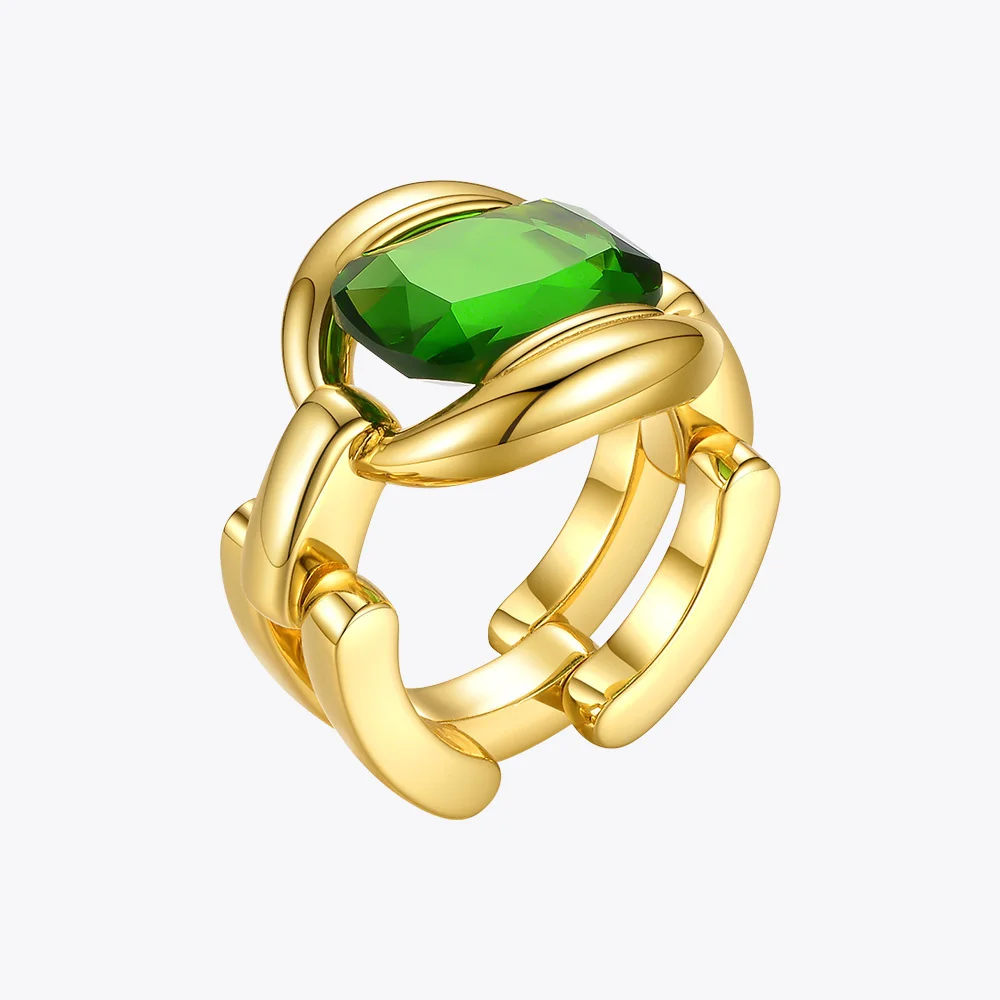Stainless Steel Stone Rings Stainless Steel Ring Green Green Stone Ring Gold Punk Aliexpress
