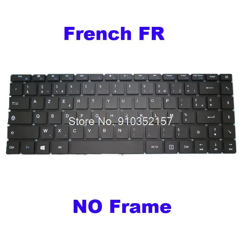 Teclado de Substituição para Teclast f6 Tb01 Mb3081003 Yxt-nb93126 Yxt Nb93-126 93-126 Inglês Eua Francês fr Esc Long Key sem Moldura - Imagem 4