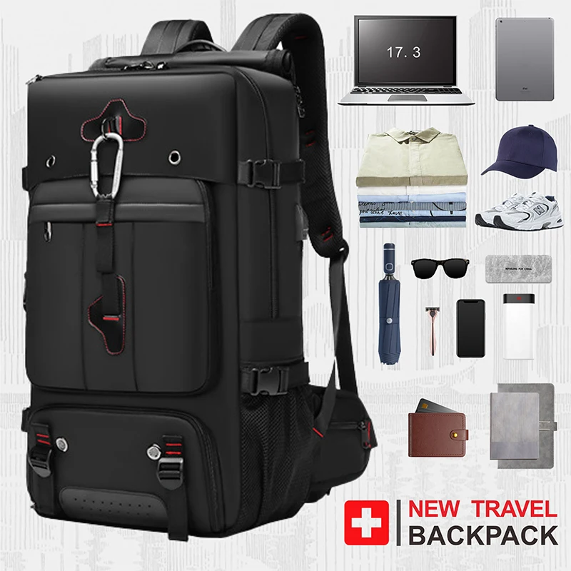 SWISS MILITARY 50L 78L Large Capacity Travel Backpack Luggage Sports Training Fitness Independent Shoes Storage Bag Laptop Bags 4