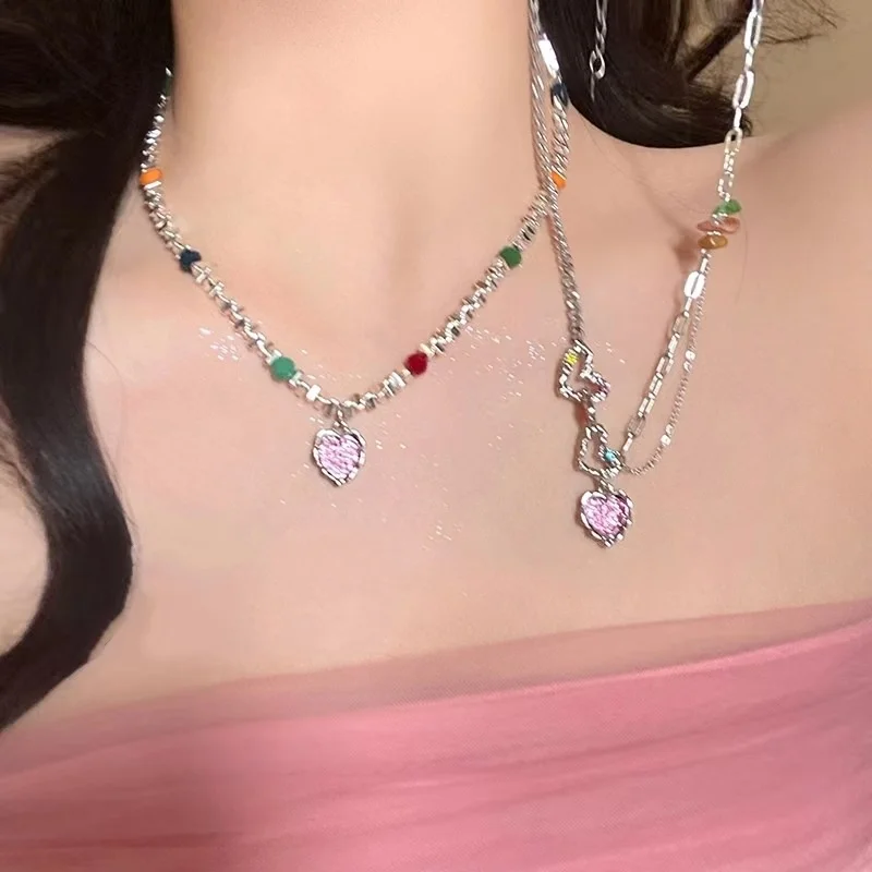 High Quality Stainless Steel Chain Heart Pendant Necklace For Women