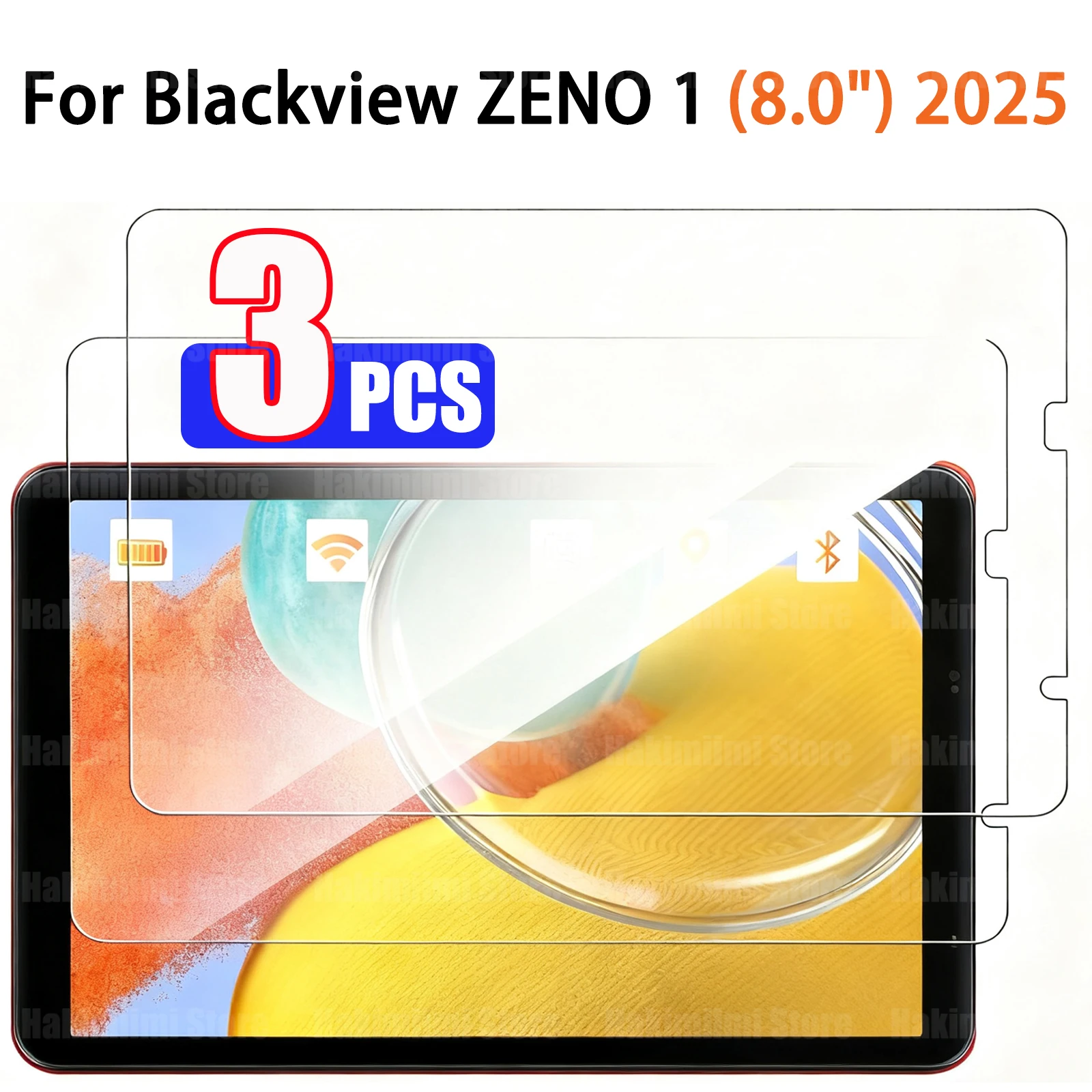8-Inch Premium 9H Tempered Glass Screen Protector with Anti-Scratch HD Clarity and 2.5D Curved Edges