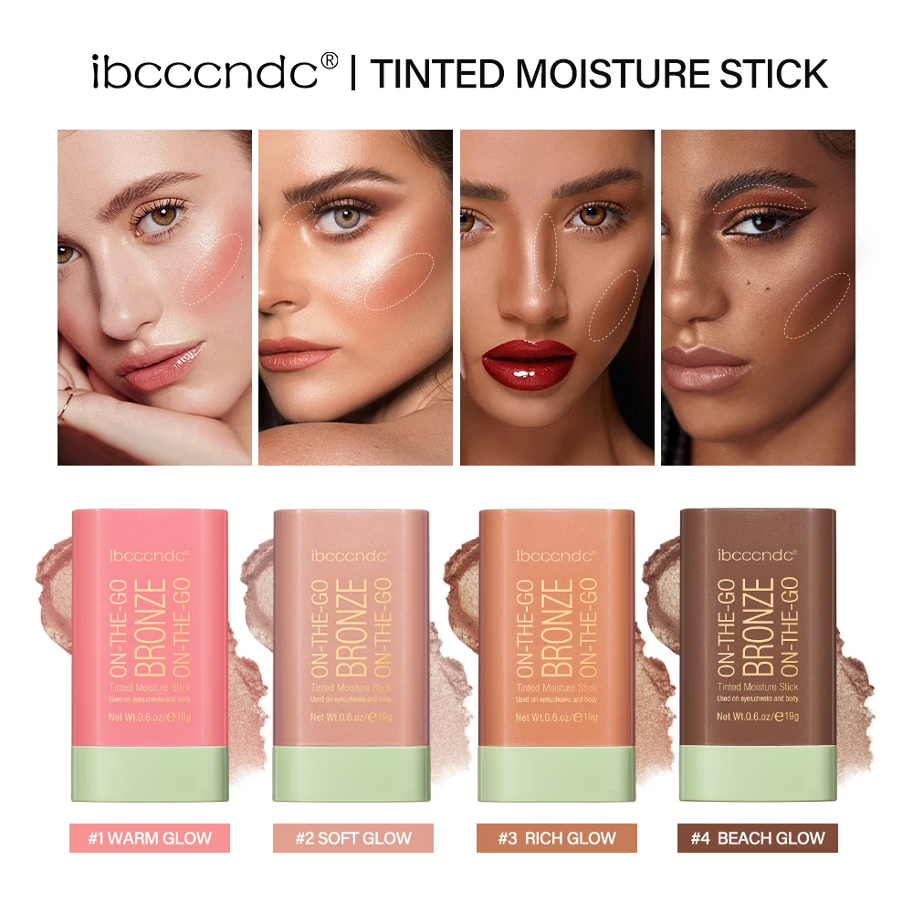 Blush Stick Lakerain Functional Blush Stick Face Makeup Waterproof Easy Color Rouge Blusher Cream High Color Rendering Brightening Skin Tone