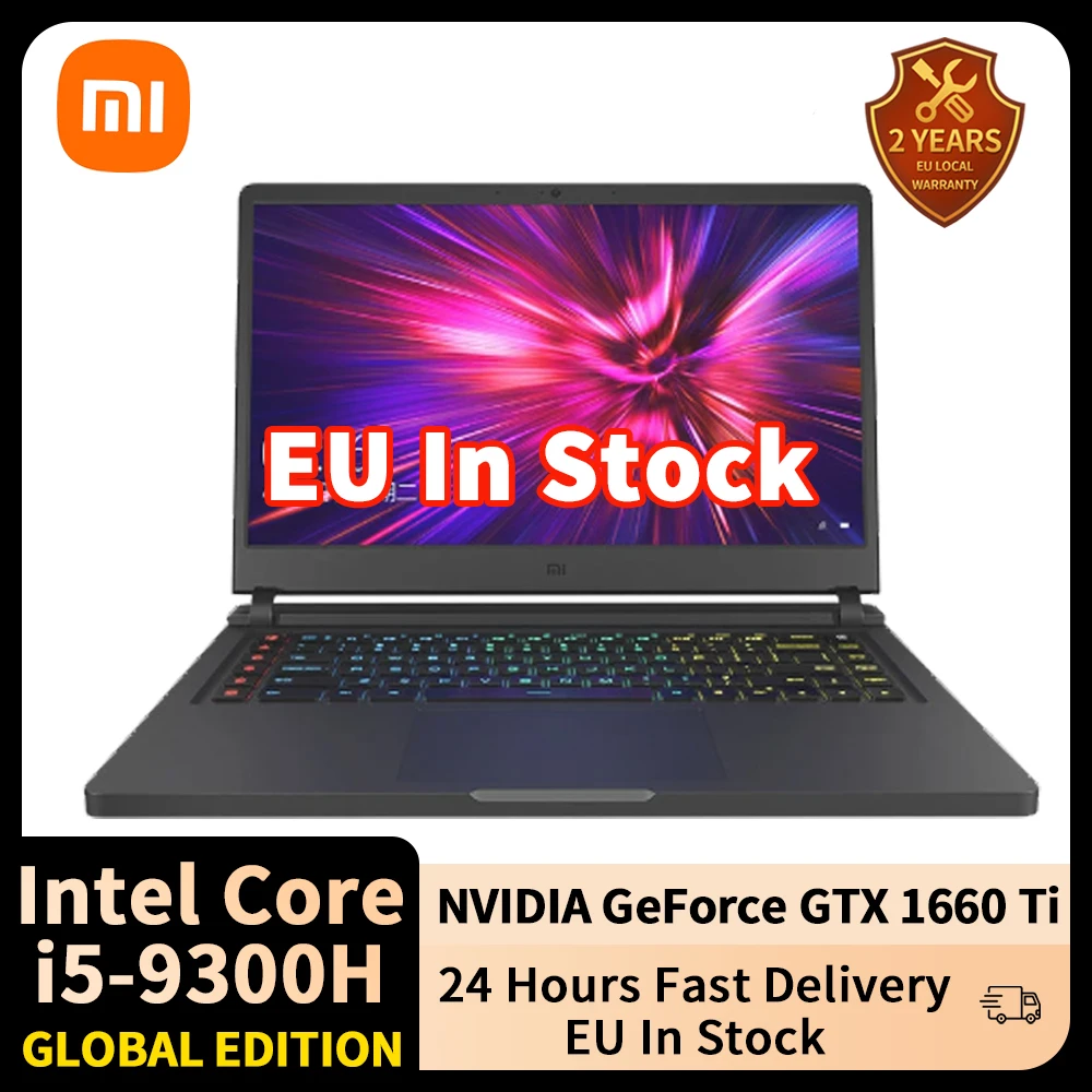 SUPER SALE Xiaomi Mi Game Laptop  Intel Core i5-9300H 8G DDR4 2666MHz 512GB PCIe SSD GTX 1660 Ti 15.6 Inch Gaming Notebook PC 1