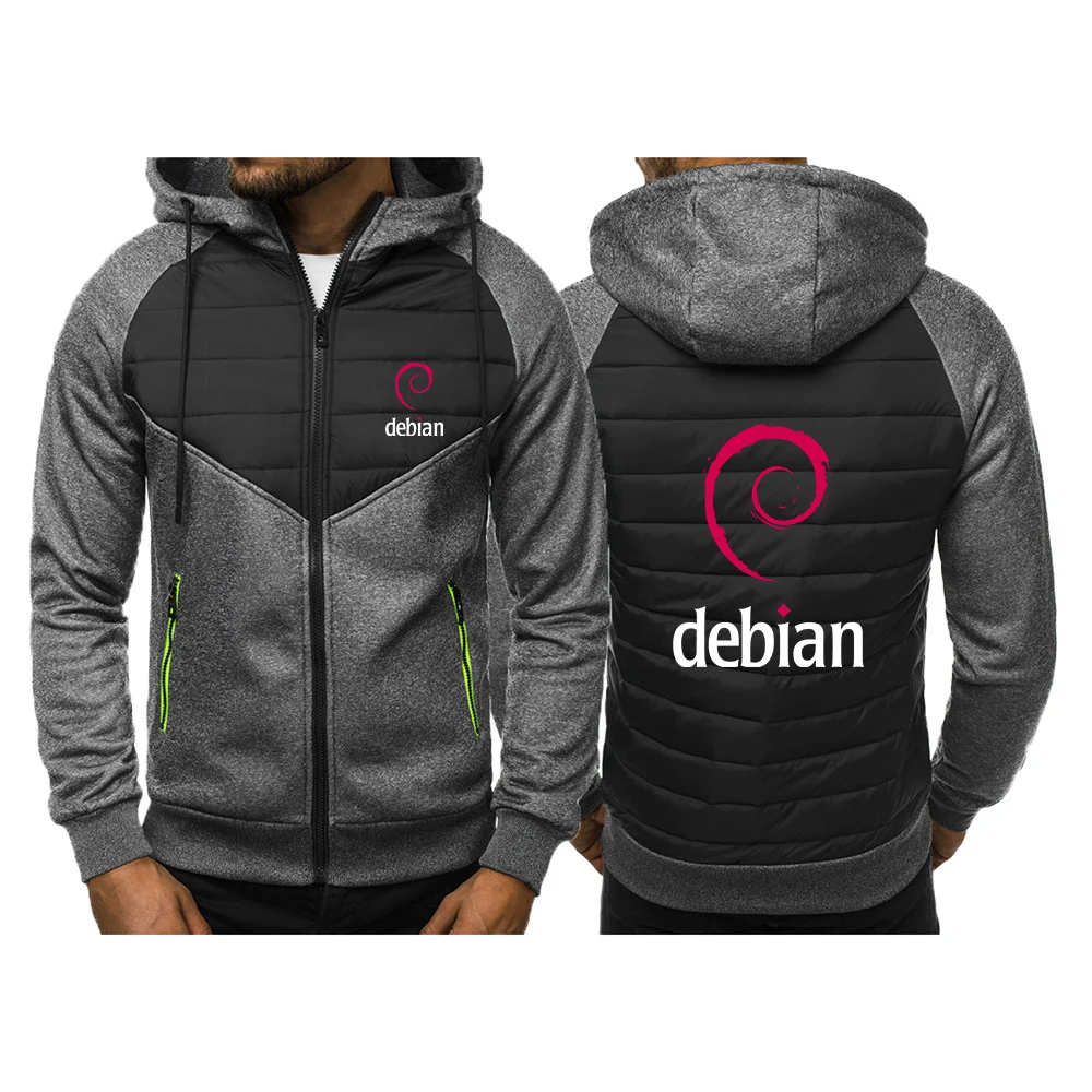 Cotton Slim Fit Mens Sweatshirt Three Color Stitching