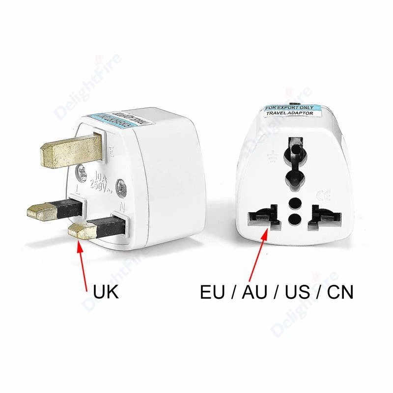 Adaptador de enchufe de Europa a EE. UU., Kinazip 3 unidades de adaptador  de enchufe de Reino Unido a EE. UU., Adaptador de enchufe de India a EE.