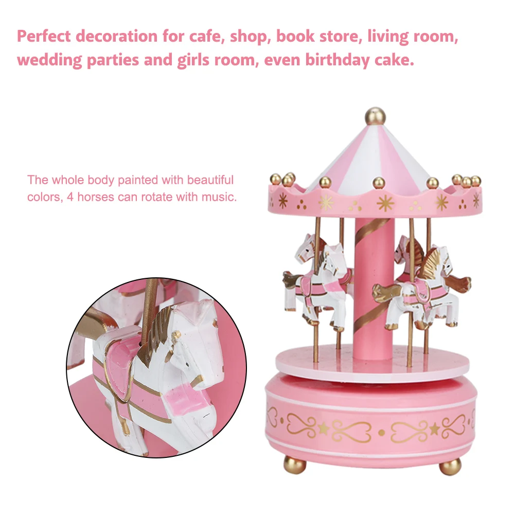 Merry-Go-Round Music Box Birthday Gift Christmas Wedding Decor