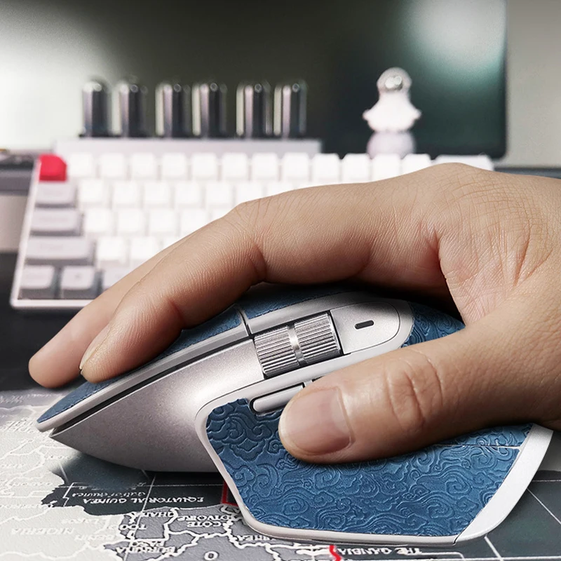 Mouse Grip Tape Skate Handmade Sticker Non Slip Lizard Skin Suck Sweat For Logitech MX Master3 GPW Wireless Mouse Accessories keyboard stickers vinyl film sticker