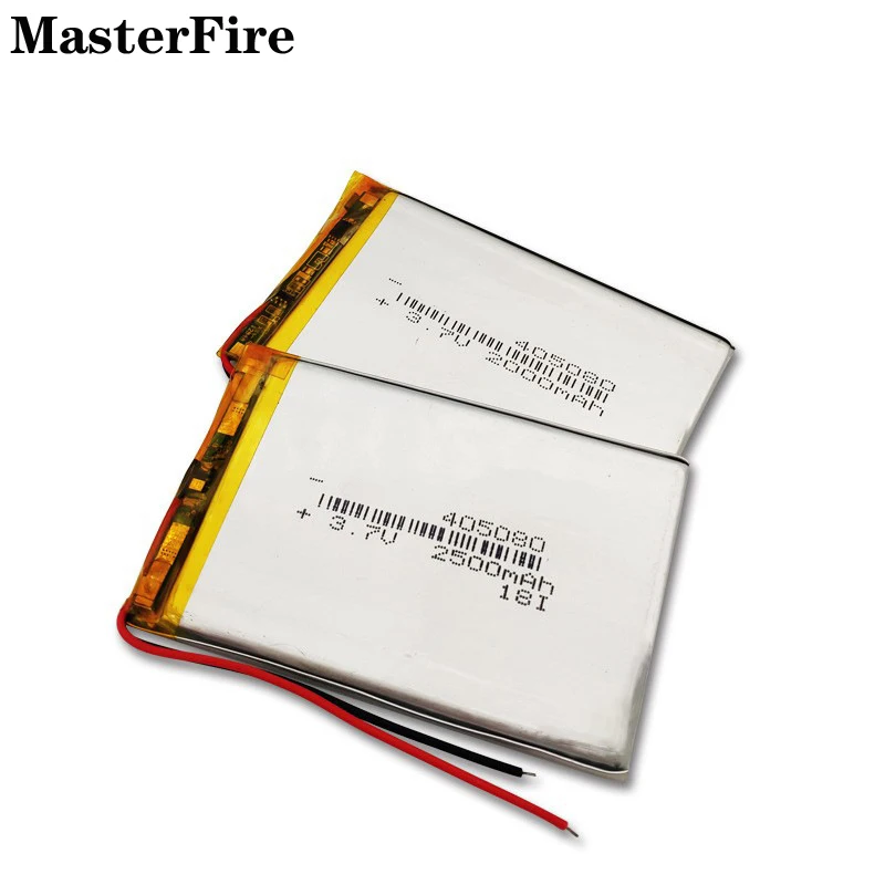 

20x 3.7V 2500mah Rechargeable Lithium Polymer Battery 405080 for Game Player Tablet MID PDA DVR GPS E-book Power Bank Batteries