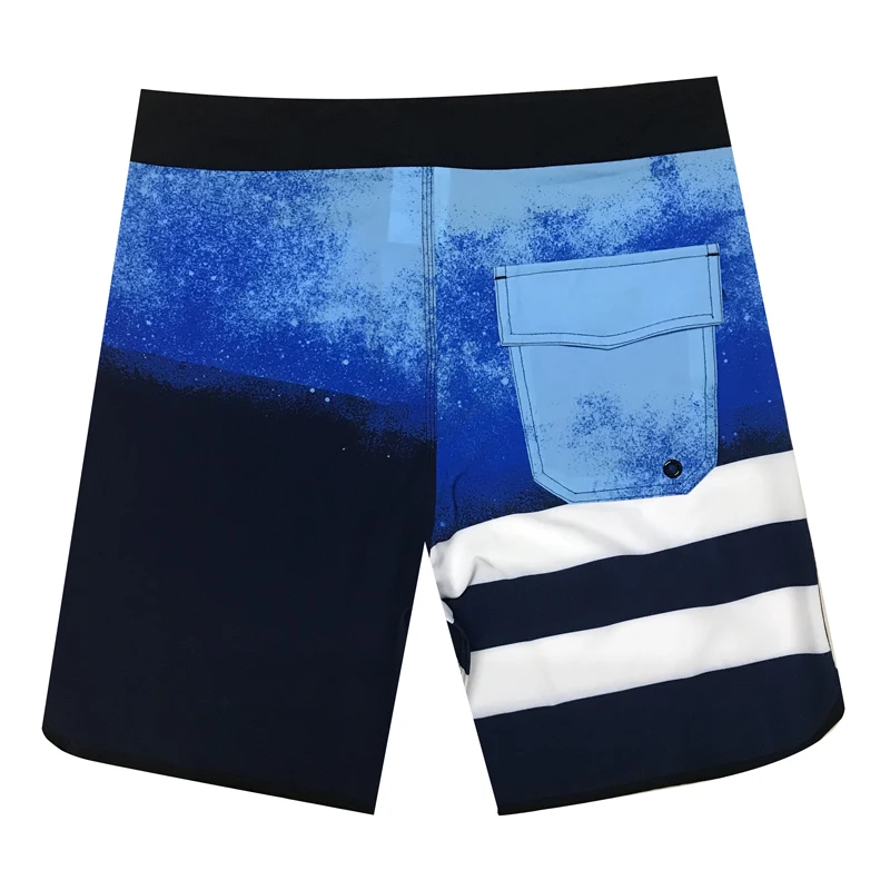 boardshorts men Board Shorts Mens bermuda masculina man Pants Beach wear Quick dry print swiming swimsuit elastic blue Casual
