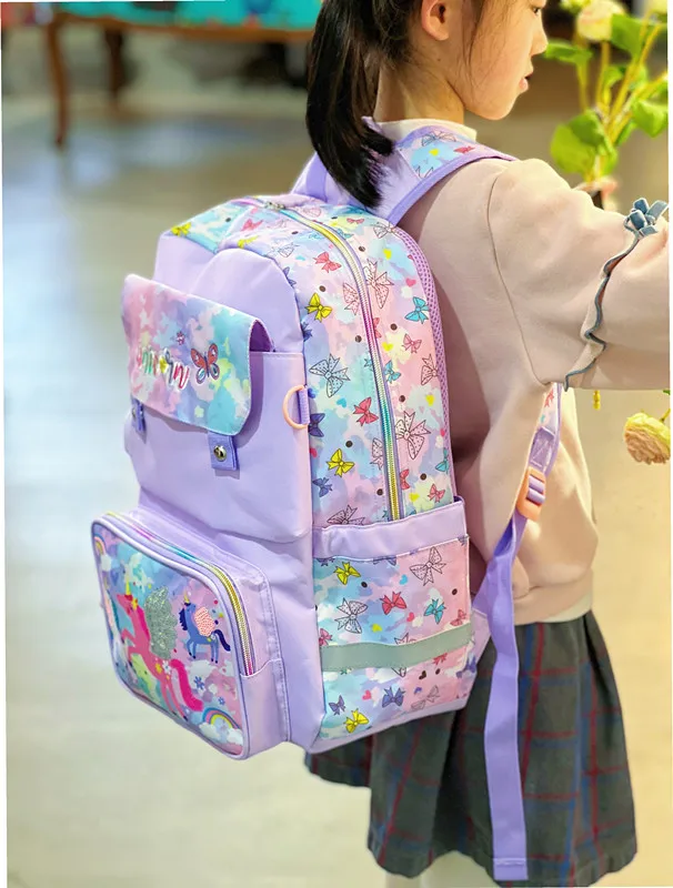 VEST backpack, backpack, 3-6 grade elementary school backpack, lightweight spine protection cartoon backpack for boys and girls