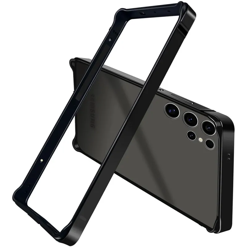 Premium Metal Bumper Aluminum Frame Slim Hard Case with Soft Inner Shockproof Lining