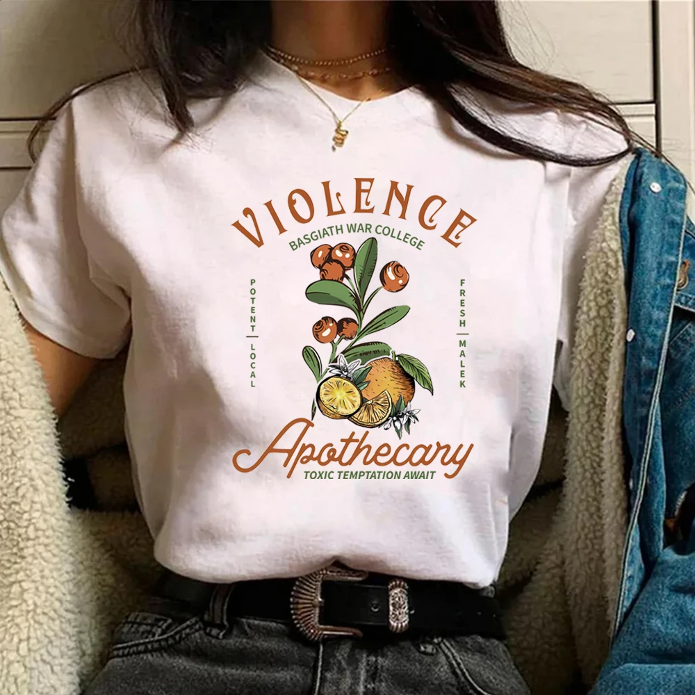 Violet Sorrengail Apothecary T-shirt Basgiath War College Shirt Fourth Wing Graphic T Shirts Bookish Tees Gift for Book Lover 3