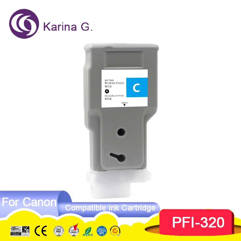 PFI320 PFI 320 PFI-320 Premium Color Compatible Inkjet ink Cartridge for imageP