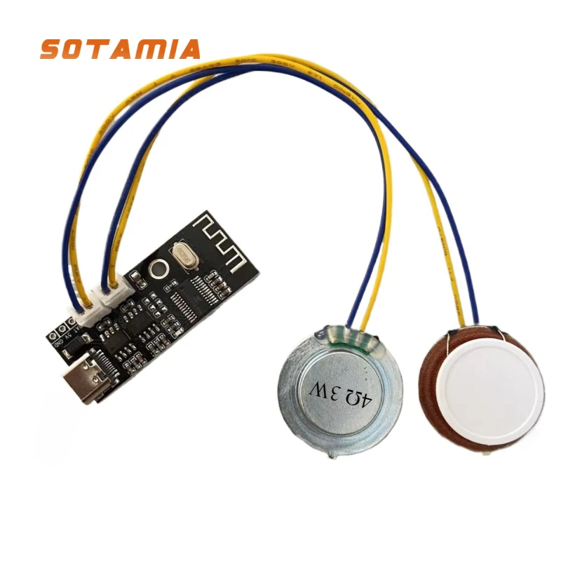 SOTAMIA 27MM Resonance Vibration Speaker 4 Ohm 3W DIY Bluetooth Speaker 5Wx2 Bluetooth Power Amplifier Audio Receiver Module