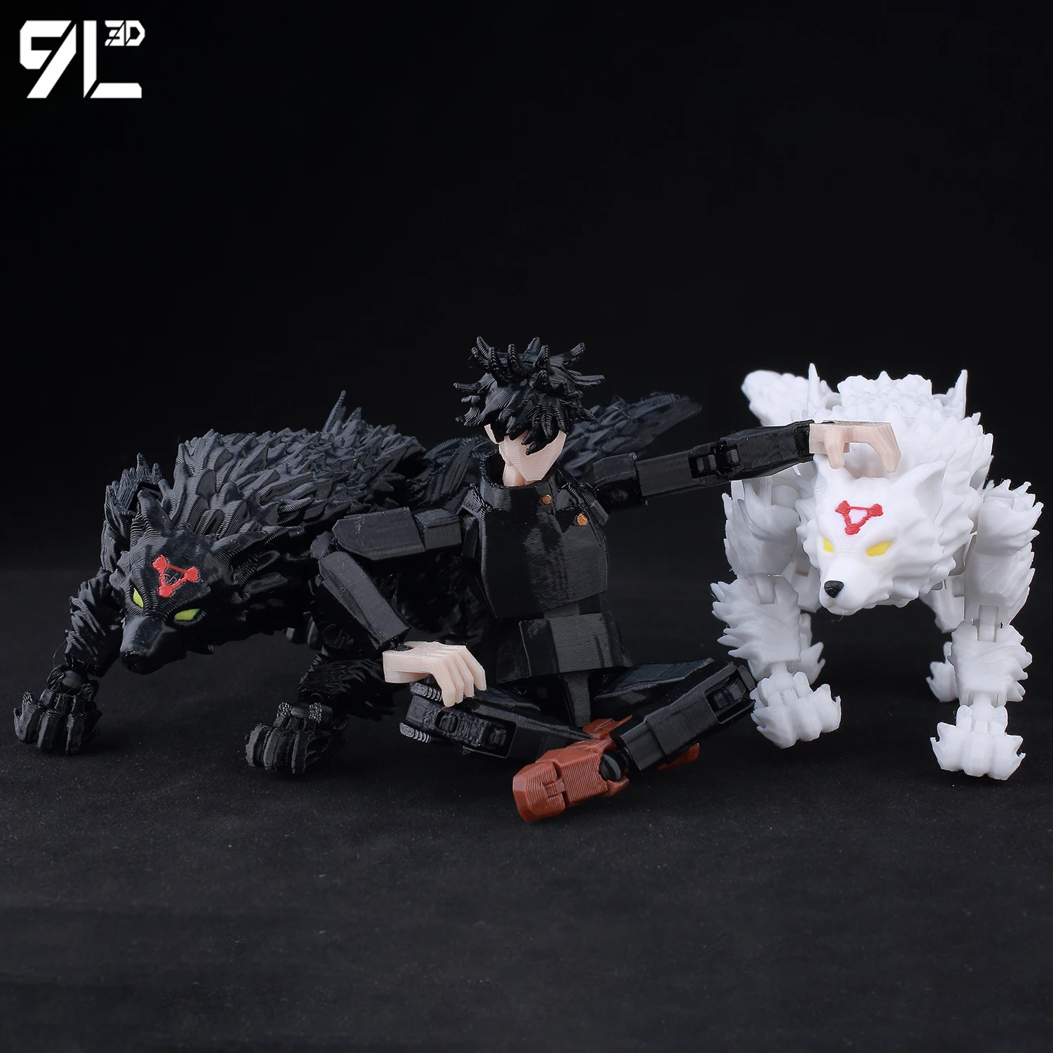 9L3D Titan13 Fushiguro's White & Black Shikigami Set LUCKY13