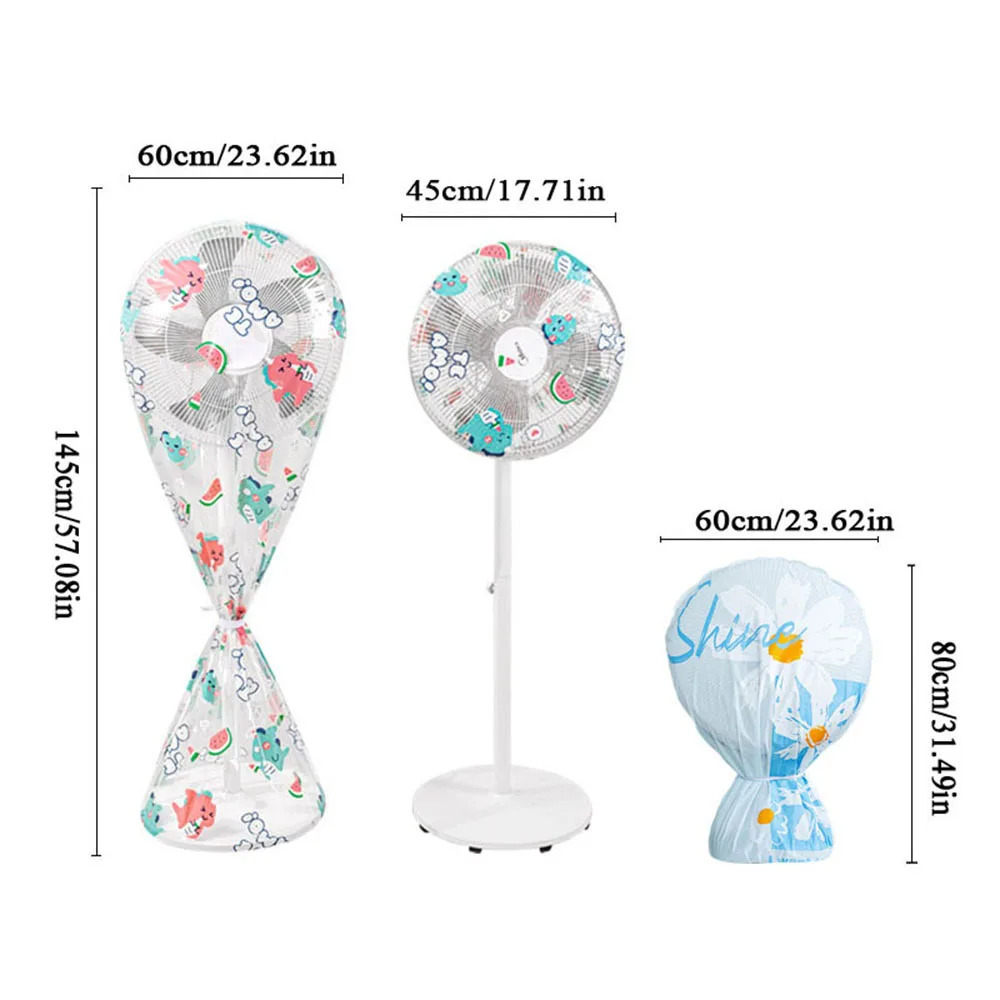 Fan Cover Electric Fan Dust Cover Dust Proof Universal Printed Fan Prevent Sleeve Aging Of Blades Circular Desktop Floor Mounted