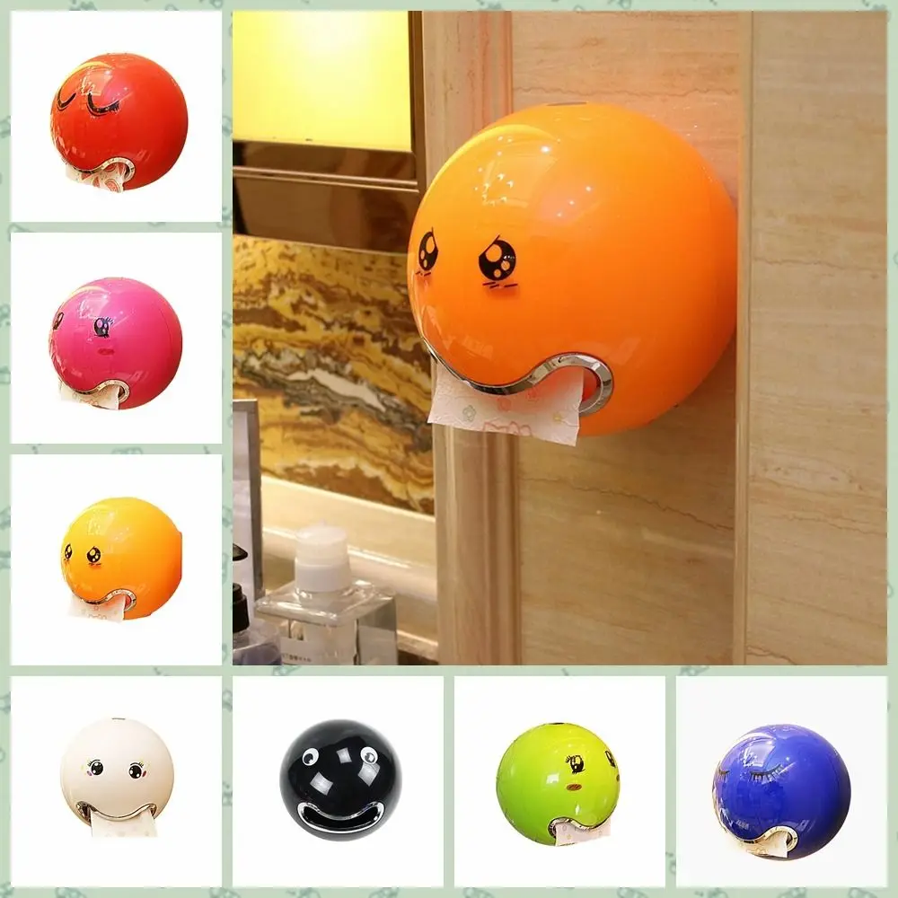 

Коробка из АБС-пластика для салфеток, симпатичный держатель для туалетной бумаги в форме шара, настенный контейнер для салфеток для ванной комнаты