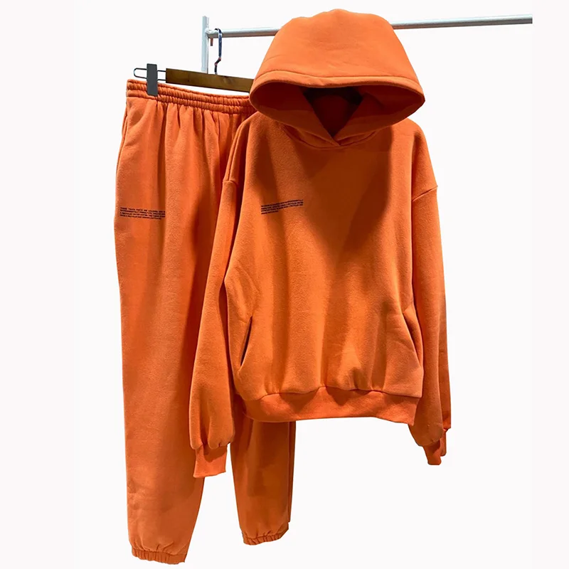 2022 Spring High-End Casual Women's Sportswear Running Two-Piece Set Letter Printing LOGO Long-Sleeved Loose Hoodie + Trousers