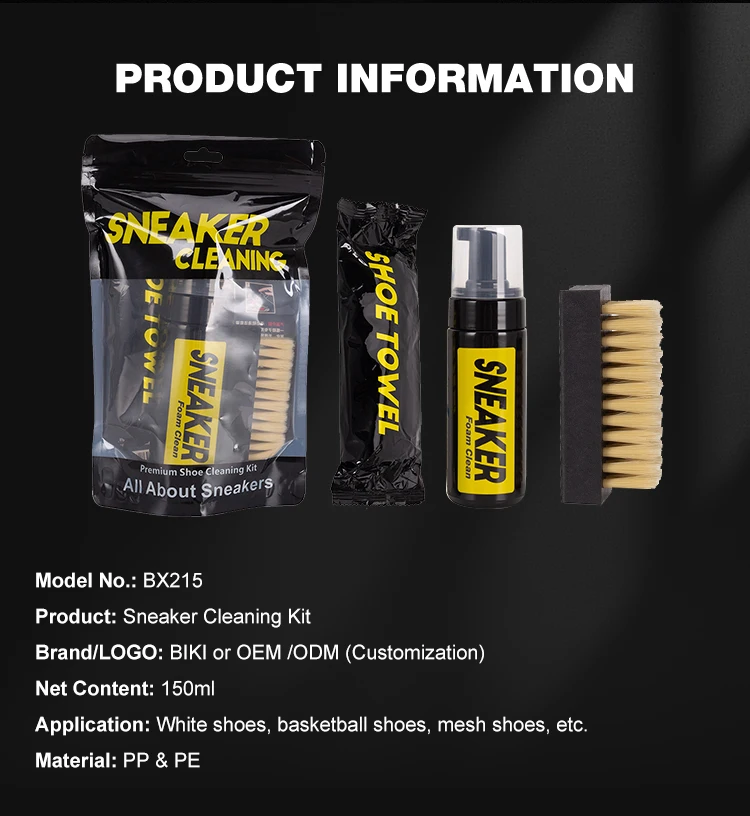 Reinigungsset für Sportschuhe, Reinigungsmittel, Schuhbürste, Schuhtuch, professionelle Lederpflegecreme für weiße Schuhe, Lederschuhe usw – Detail 8