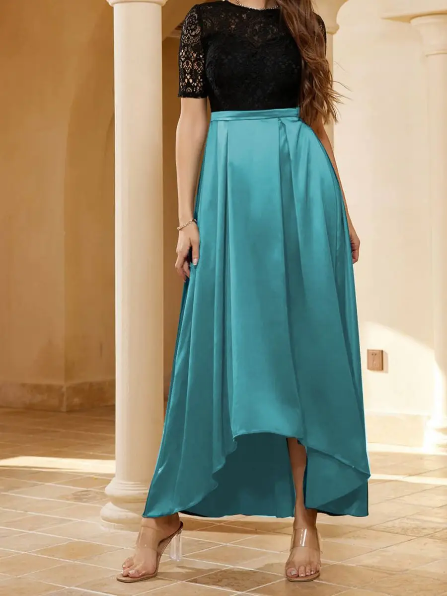 

Sexy Satin Purple A-Line Evening Dresses Side Split Prom Dress 2023 Evening Gowns A Line Party Dress Robe De Soiree