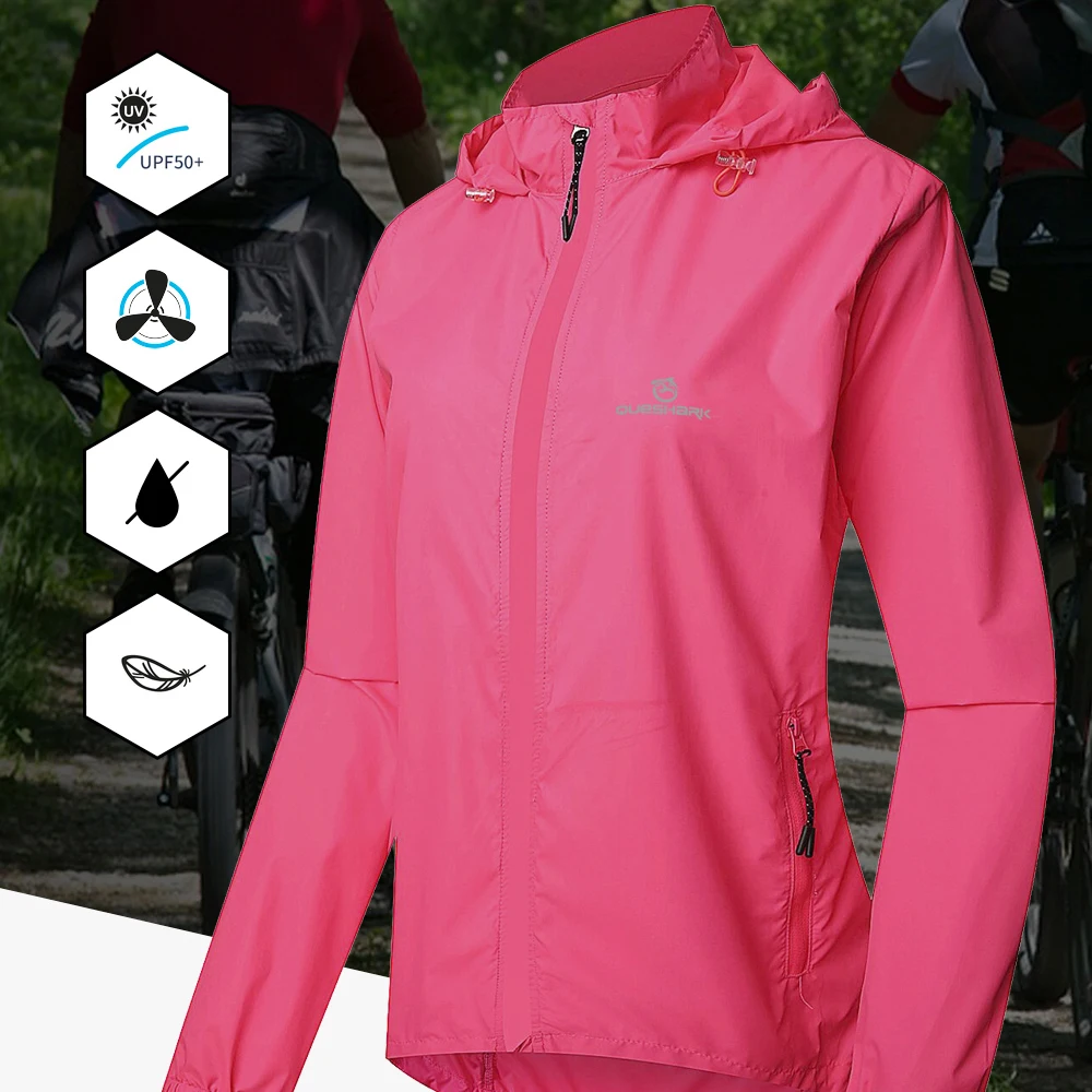 Women Windproof Waterproof Reflective Cycling Jacket