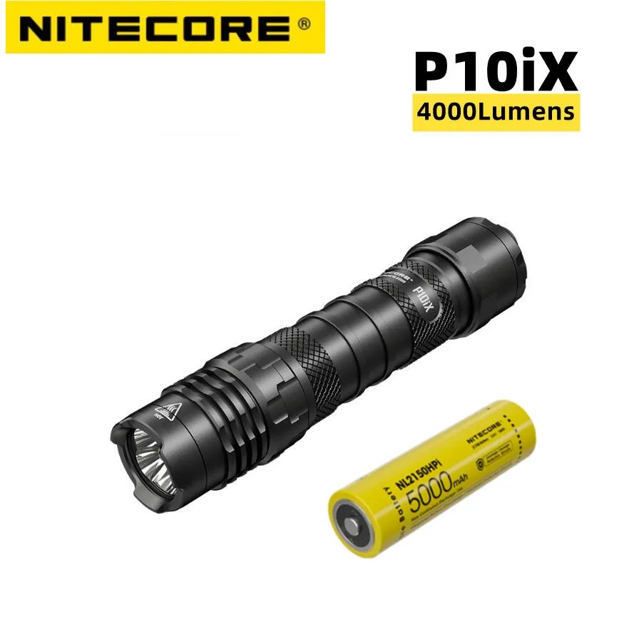 

NITECORE P10iX Tactical Flashlight 4000Lumens XP-L2 LED Lamp i-Generation Light USB Rechargeable Lantern With NL2150HPi Battery