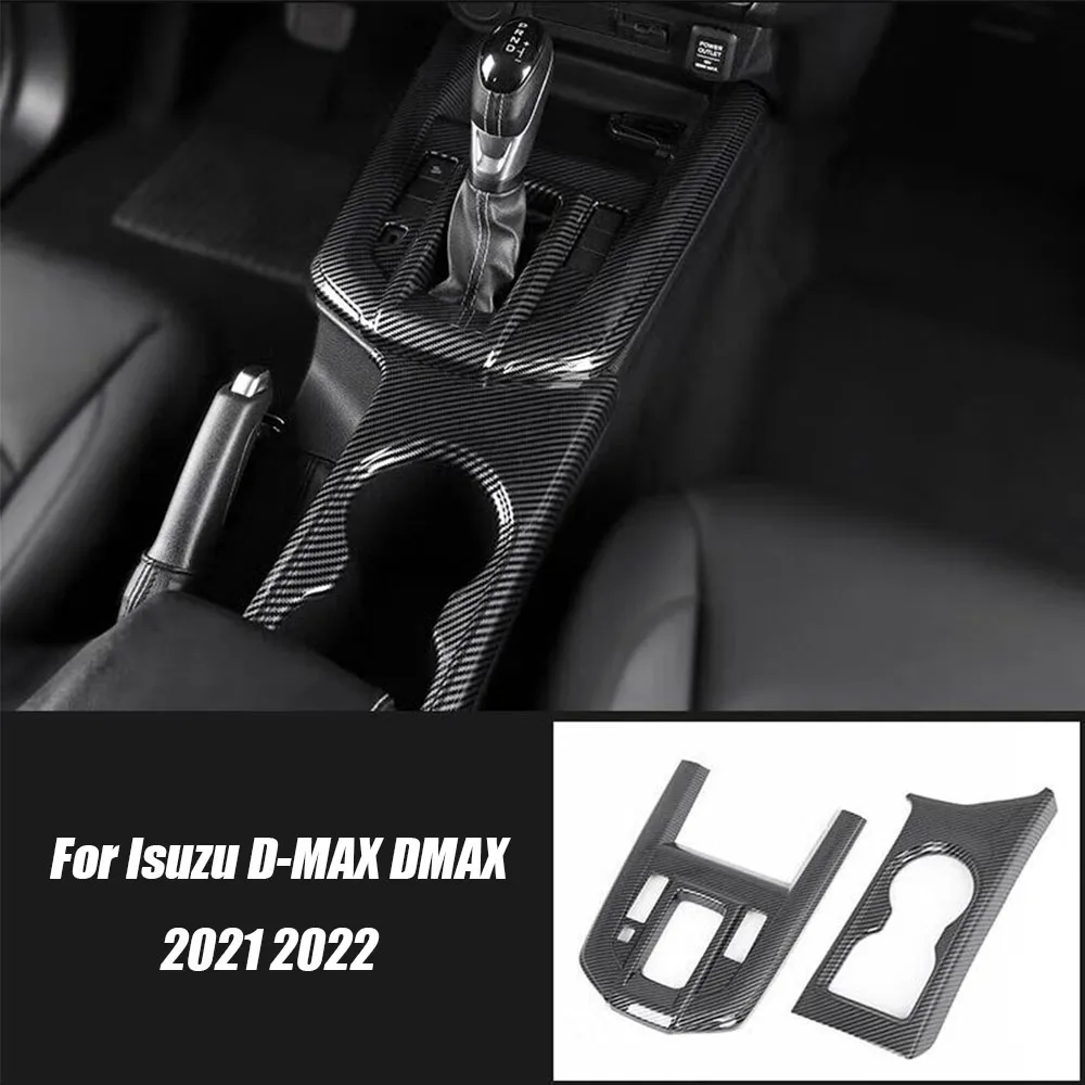 

For Isuzu D-MAX DMAX 2021 2022 ABS LHD interior Car gear shift knob water Cup frame panel Decor Cover Trim Sticker Accessories