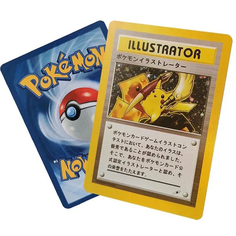 8.8*6.3cm Illustrator Pikachu Generic Gold Card  Metal Card Toys - 8.8  6.3cm Pokemon - Aliexpress